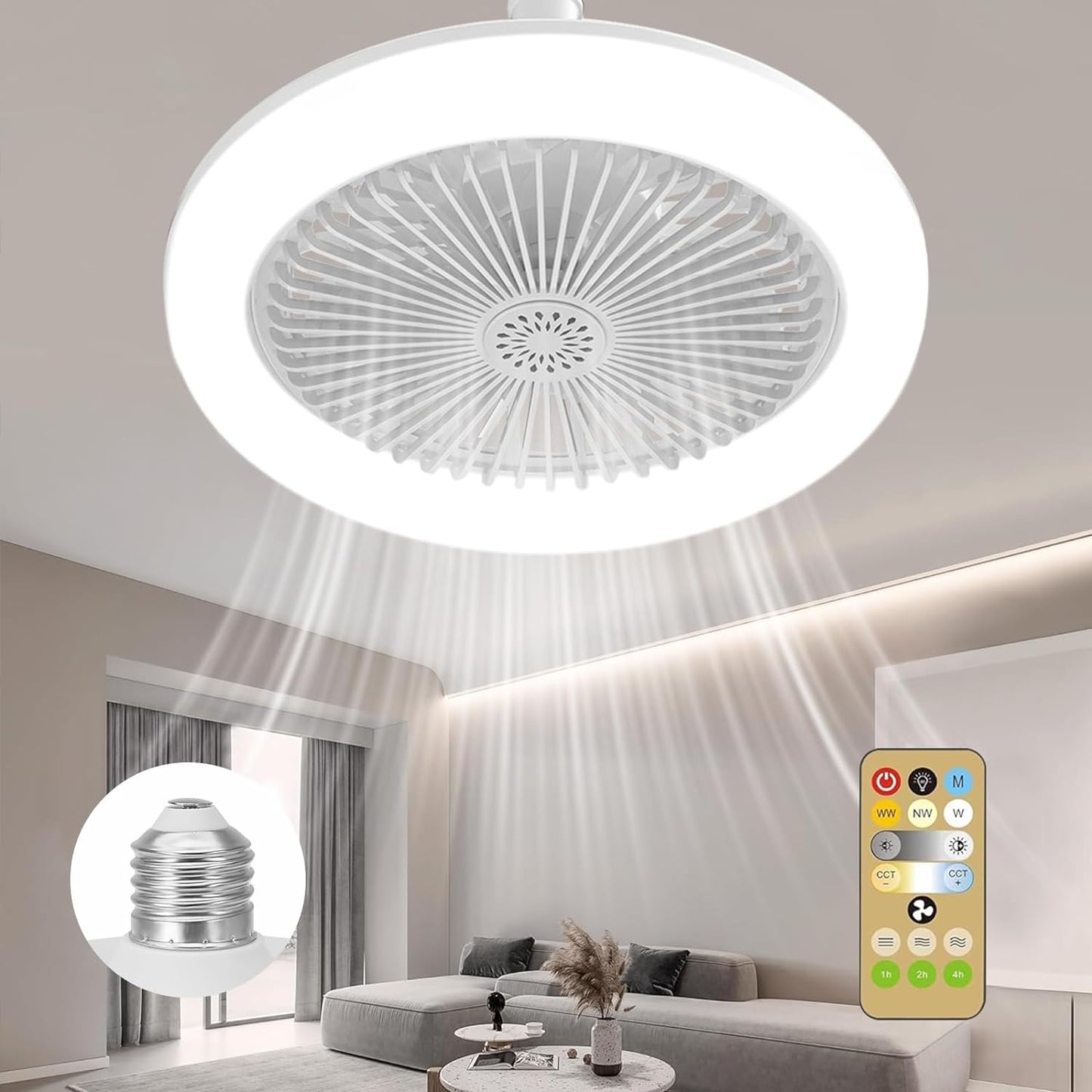 Foco Ventilador Lampara Led de Techo