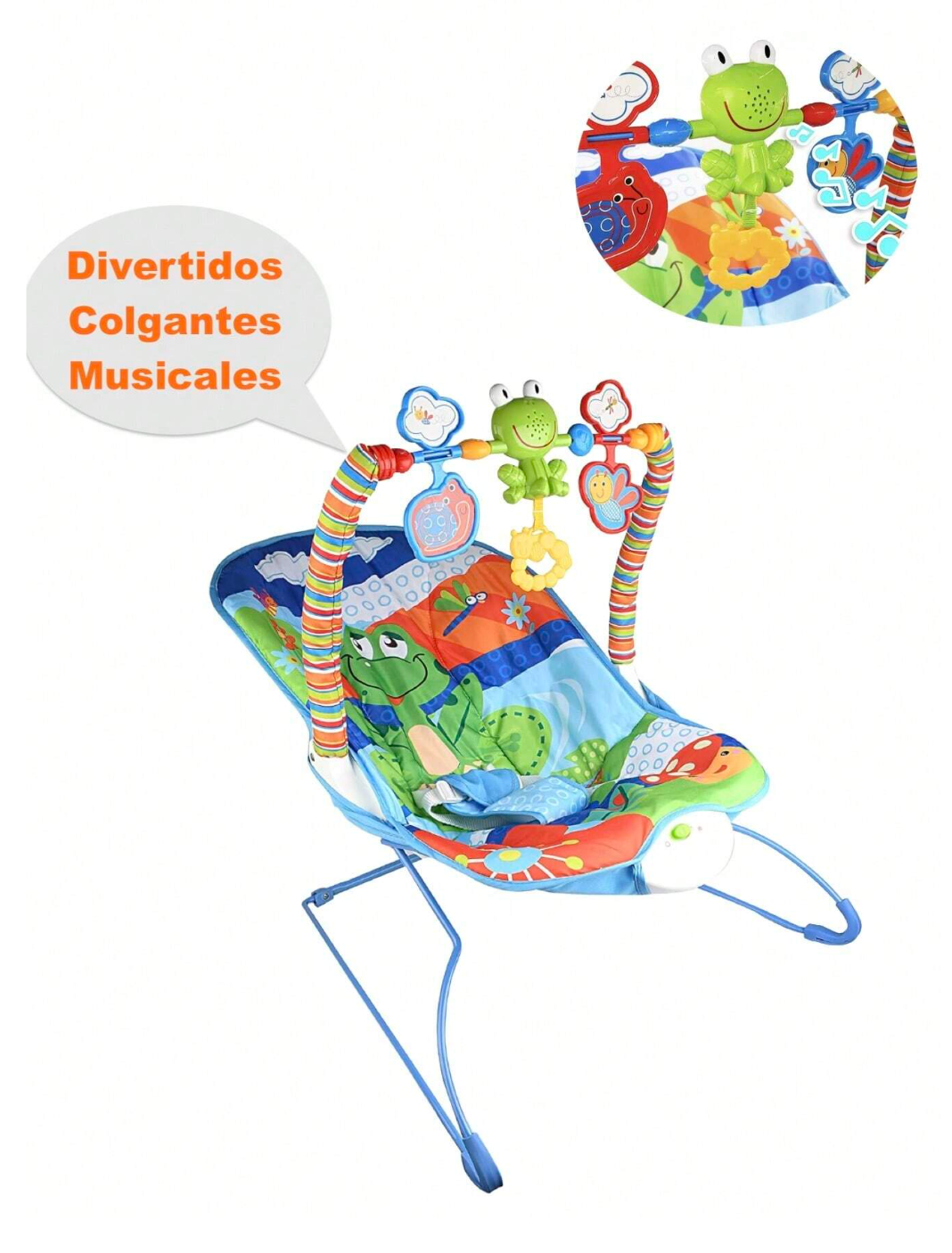 Silla Mecedora de Bebe Interactiva Azul