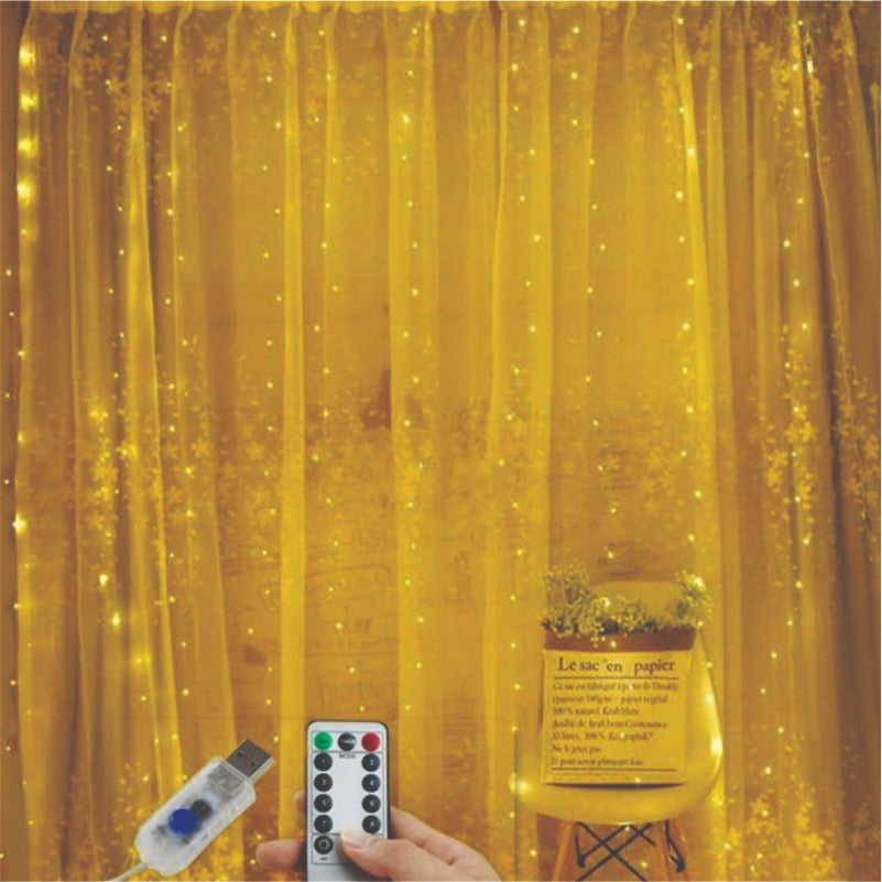 Cortina de Navidad con Cadena de Luz Led