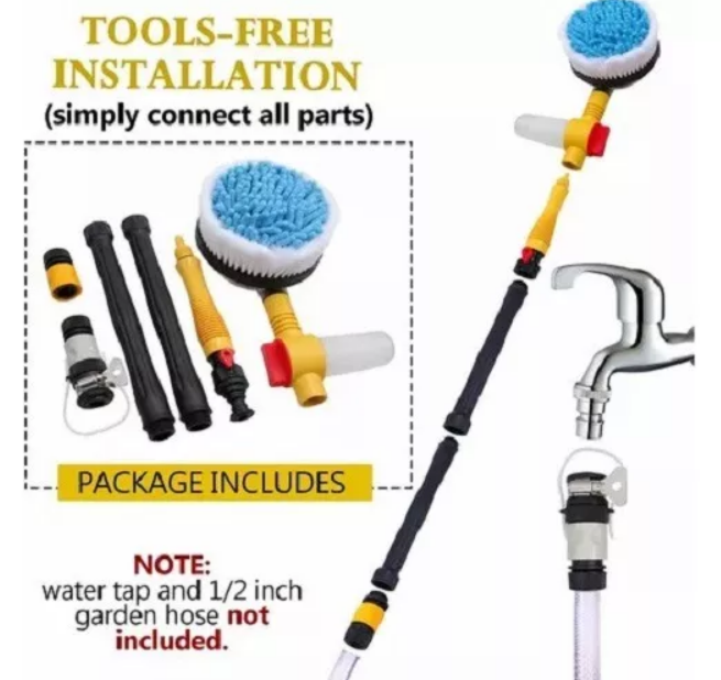 Kit Cepillo Giratorio Lavado Carro