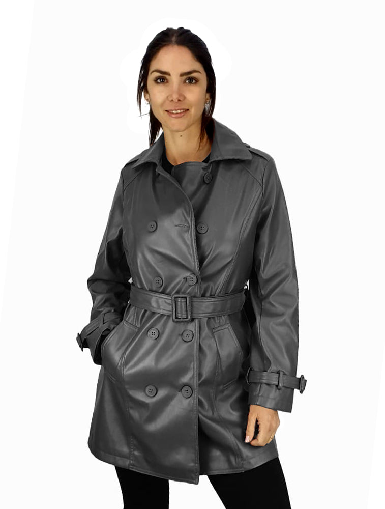 Gabardina Vinipiel Mujer Casual Fina