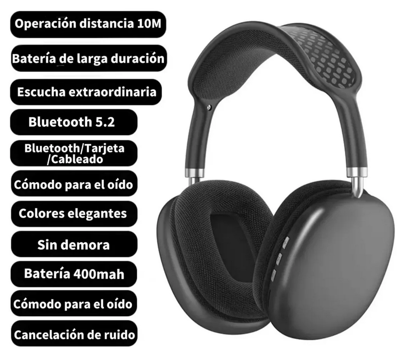 Audifonos Bluetooth P9 Plus Diadema