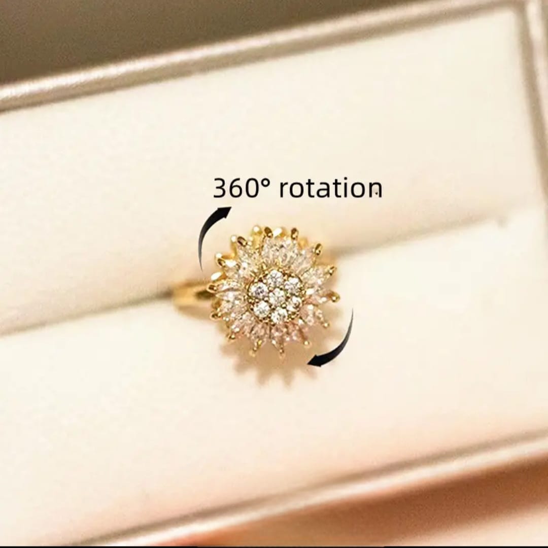 Anillo Girasol Giratorio