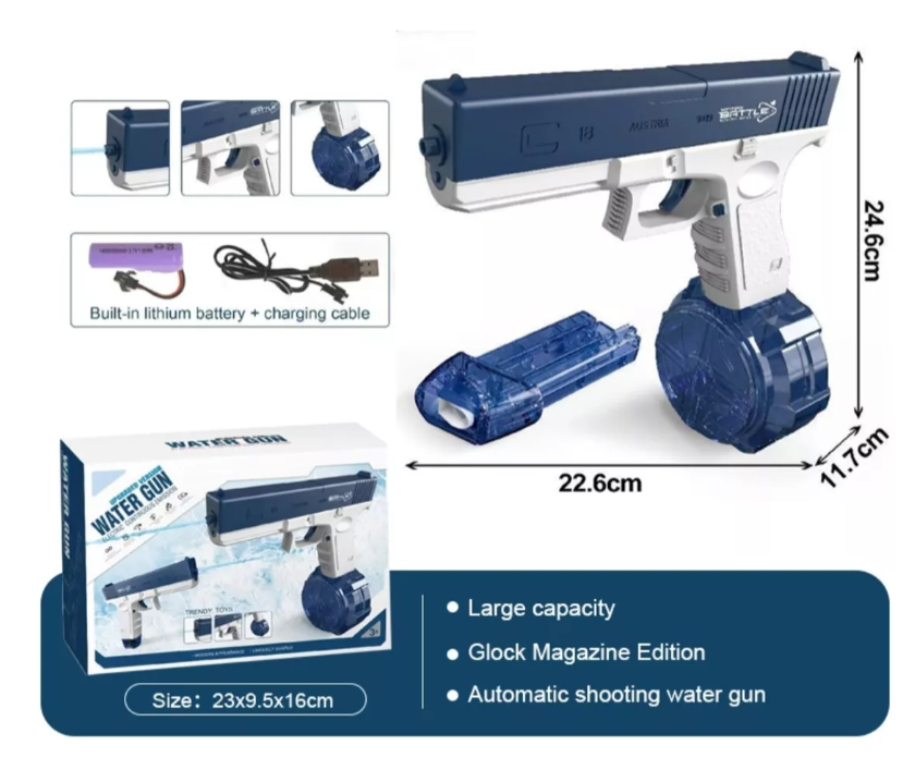 Pistola Agua Disparo Automático Recargable