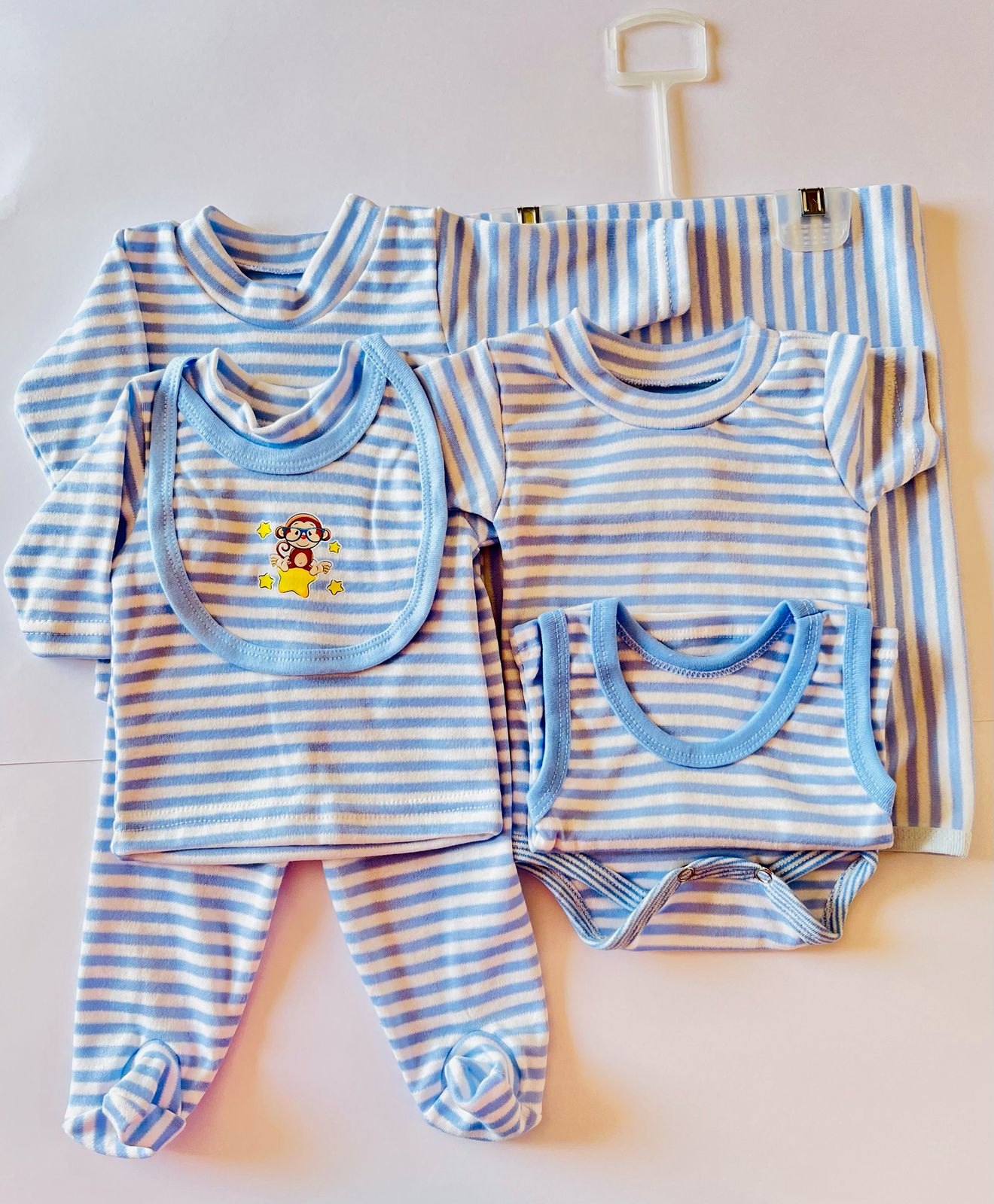 Kit Ropa de Algodón 7 Pzs de Bebe