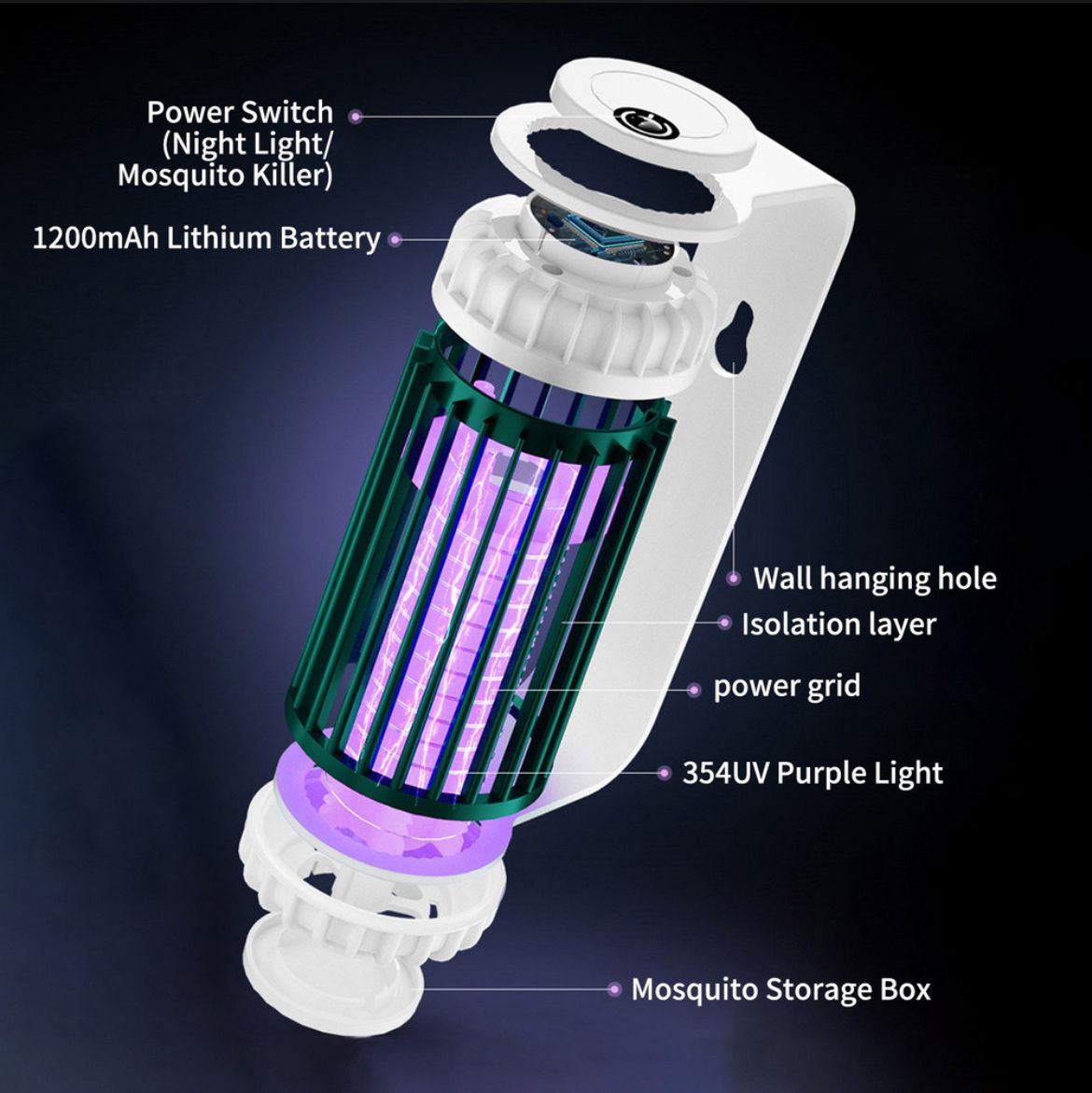 Lampara Colgante de Mosquitos