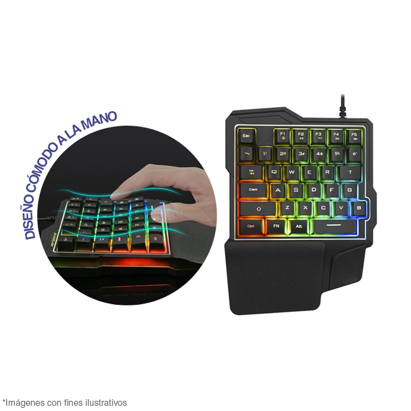 Teclado Gamer Luz RGB Iluminado Led USB