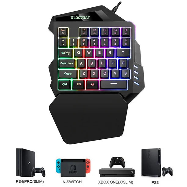 Teclado Gamer Luz RGB Iluminado Led USB