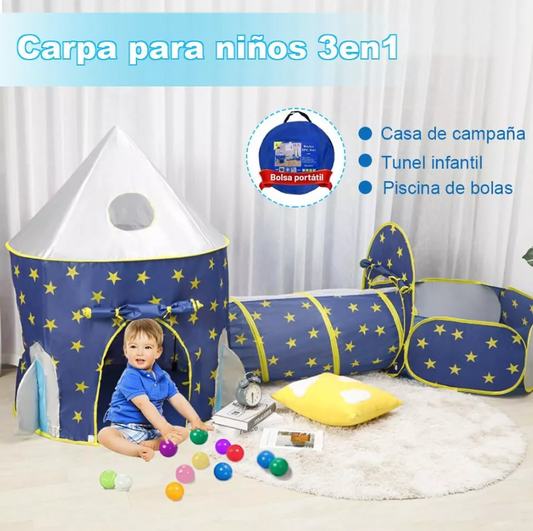 Carpa Casita 3 En 1 Para Niños De Juego